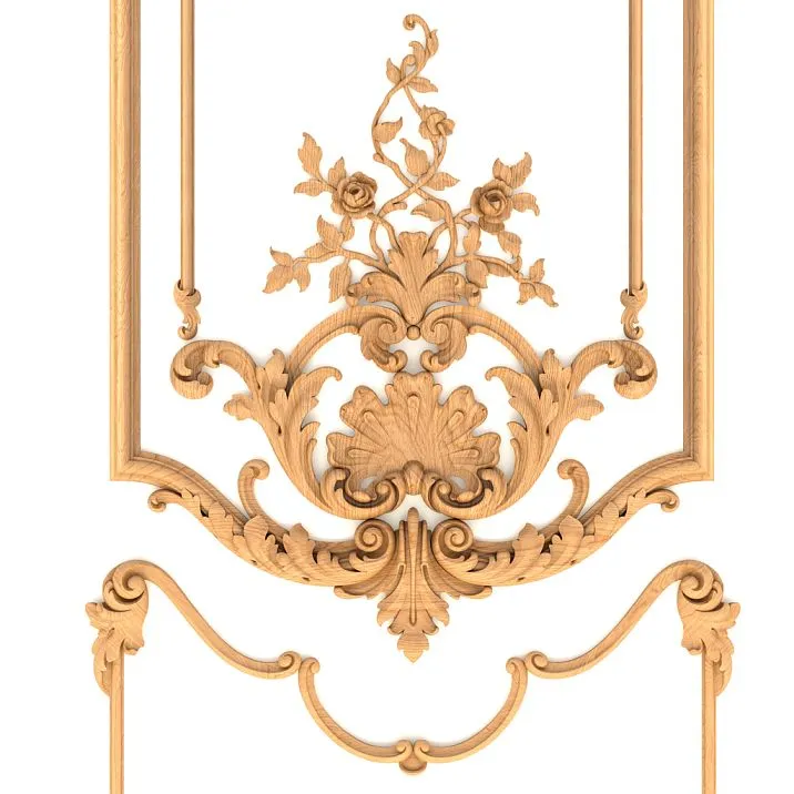Carved appliqu&eacute;s for wall and door decoration &ndash; C.VRS-062