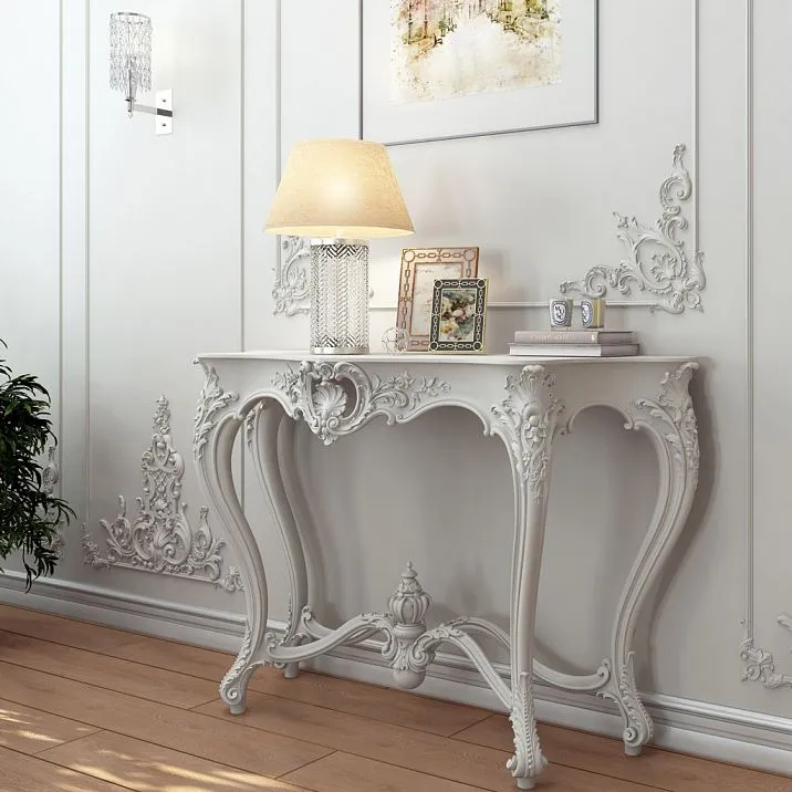 Carved applique MLD-4U-1, wooden decor for decorating walls and furniture