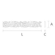 Decorative element carved molding for furniture drawing