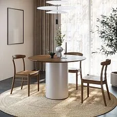 Pedestal for table in kitchen zone