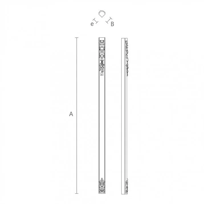 Elegant Carved Element for Column DD-007