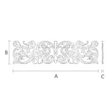 Wooden wall decor with natural motifs drawing