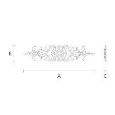 Wooden decor N-106, size 311 mm, buy at Stavros interior decor store