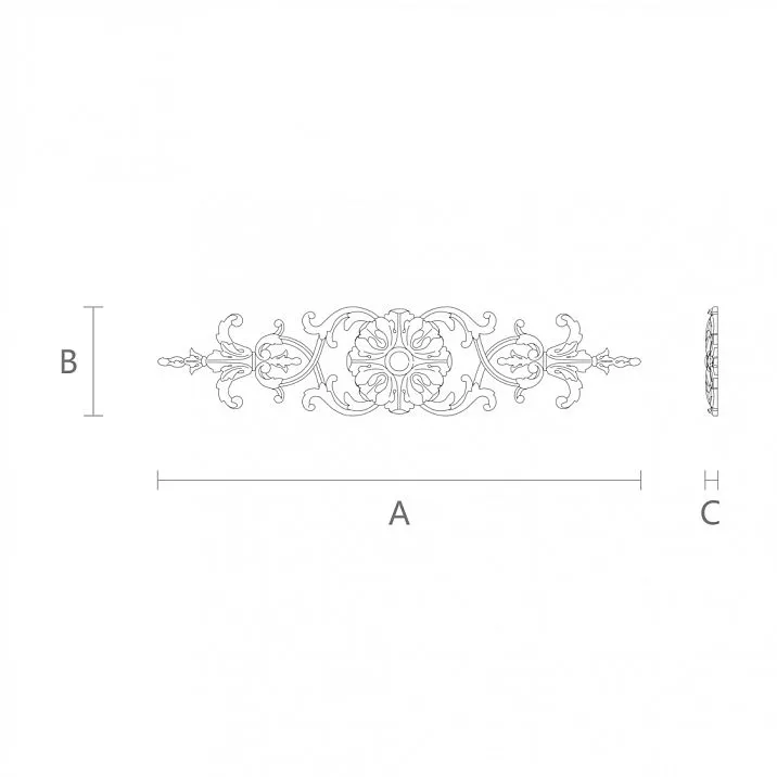 Wooden decor N-106, size 311 mm, buy at Stavros interior decor store