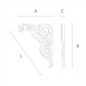 Накладка для мебели и фасадов из массива N-322R