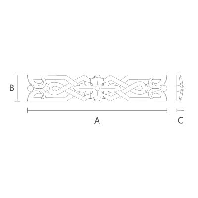 Carved cover plate N-333 - декоративный элемент из дерева с красивой резьбой чертеж