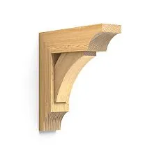 Wooden bracket KR-070 made of solid pine, size 200x44x200 mm, category Prestige