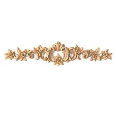 Wooden furniture overlay N-088.1 with carved ornament in the center