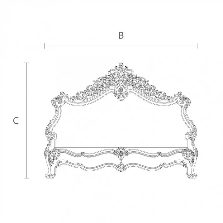Carved bed frame design