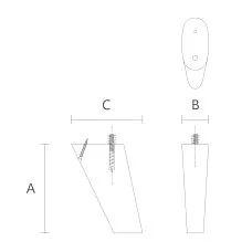 Modern furniture leg MN-228, drawing