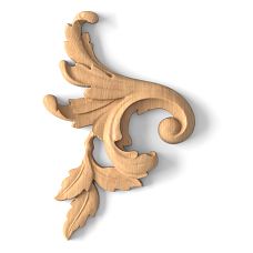 Wooden overlay with wood carving and 3D effect