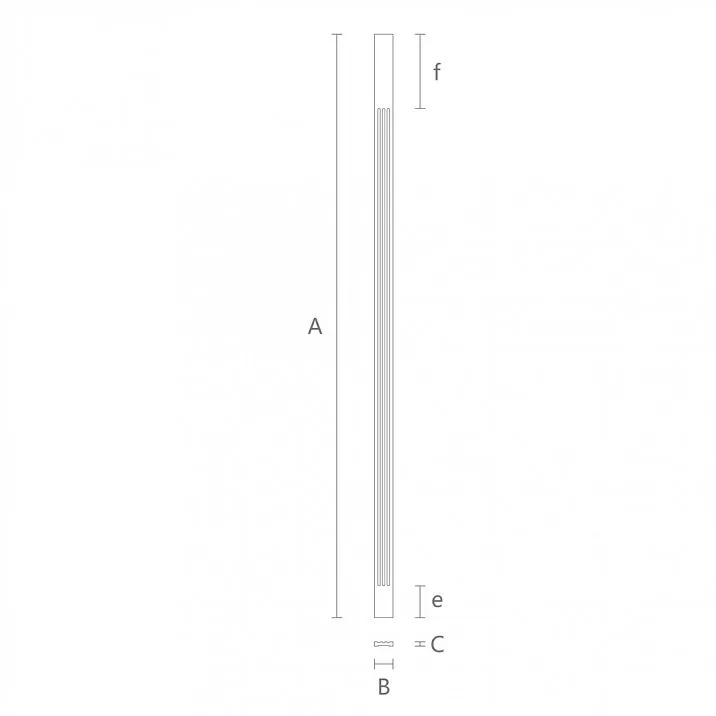 Elegant carved pilaster PLM-015 for home decor drawing
