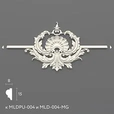 Universal center molding NPU-00417.4 polyurethane - for classic and modern interiors