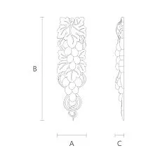 Carved Insert N-259 from the interior decor store Stavros, drawing