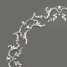 Polyurethane rose CPU-068 for wall moldings and decorative ceiling detailing detailed diagram