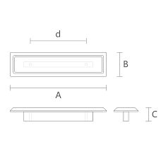 Diamond HL-055M wooden furniture handle for furniture &mdash; drawing