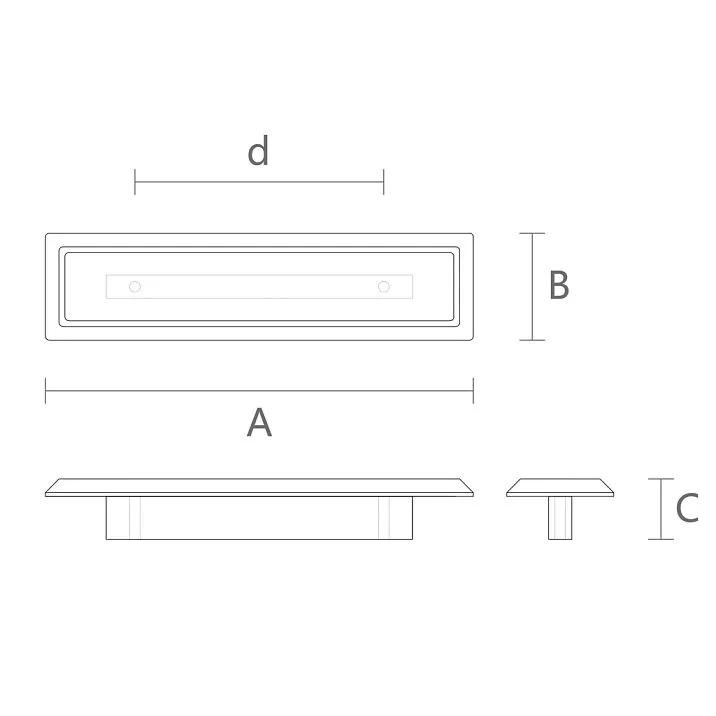 Diamond HL-055M wooden furniture handle for furniture &mdash; drawing