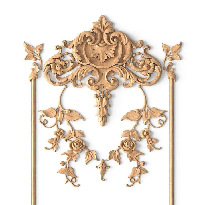 Wooden decoration set C-053, close-up photo