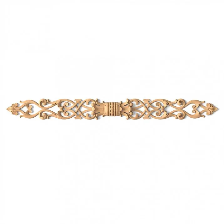 Inlay with carved geometric pattern