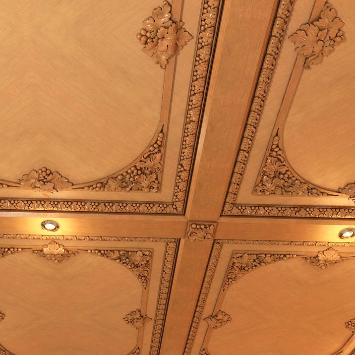 Carved Insert N-261, wooden ceiling decor interior photo, ceiling decor