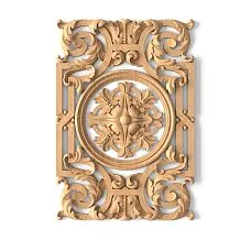 Wood carving with floral pattern - carved insert N-334 for walls and ceilings