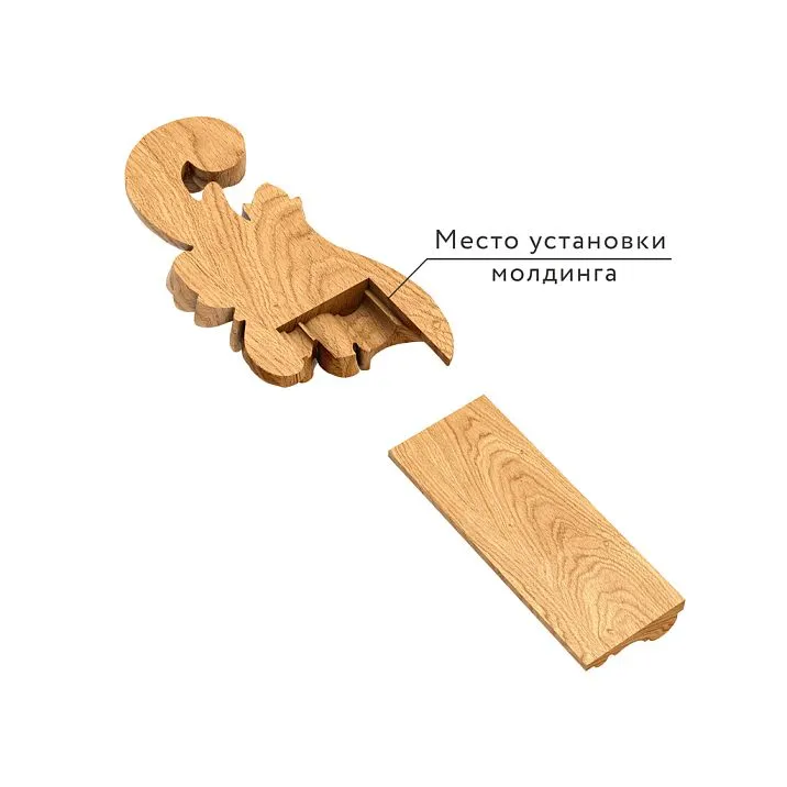 Carved Molding End Cap N-364R set for MLD-003 schematic