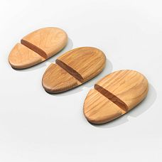 Phone Stand SUV-001 made from solid oak or beech &mdash; side view