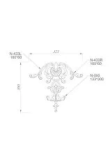 Wooden furniture and interior decor with carved floral pattern scheme