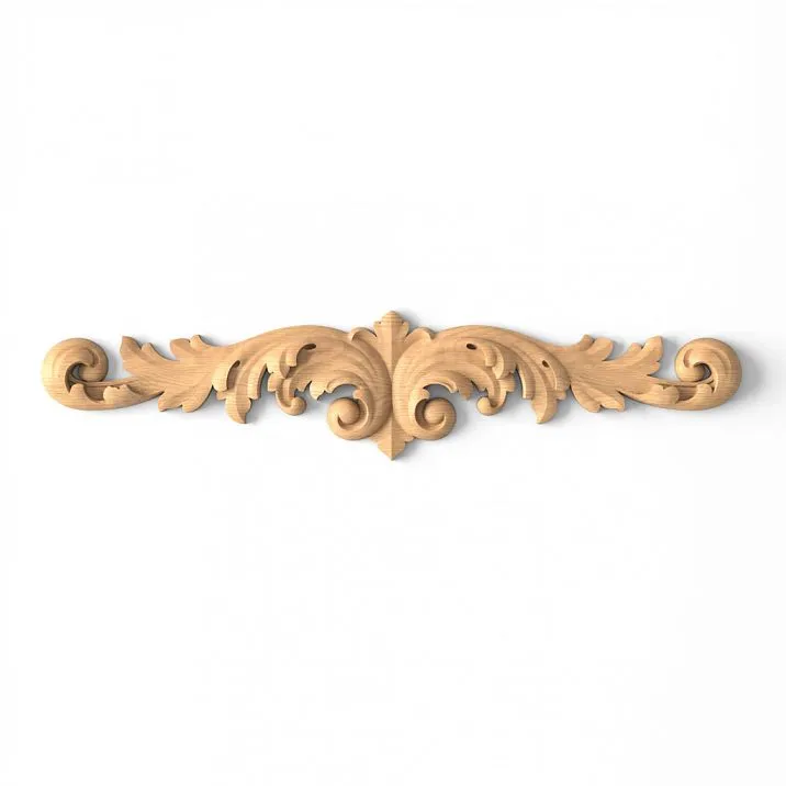 Wooden house decoration, carved inlay from solid wood N-032