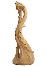 Stair support column made of wood, side view