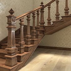 Wooden stair baluster L-079 in classic style