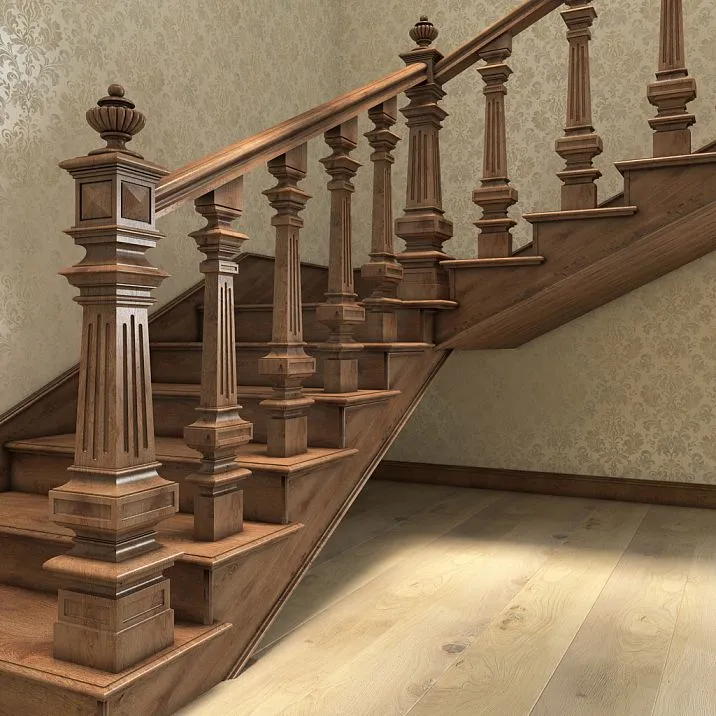 Wooden stair baluster L-079 in classic style