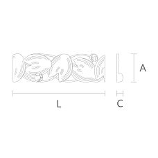 Elegant carved oak molding K-059 drawing