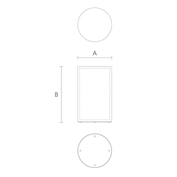 Pedestal for table STL-042. Drawing