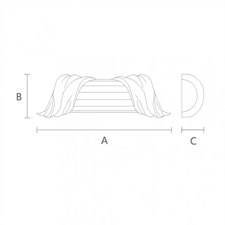 Carved Applique from Oak or Beech N-418 for wooden wall decor, drawing