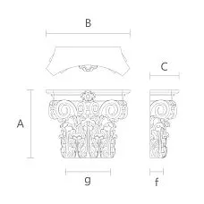 Capital KL-003.01 made of wood - drawing of the item