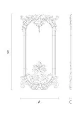 C-003-1 wooden decor set with carved floral pattern scheme