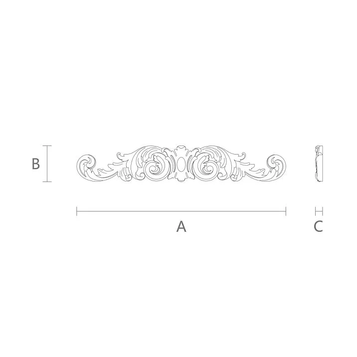 Carved overlay from polyurethane NPU-092, drawing