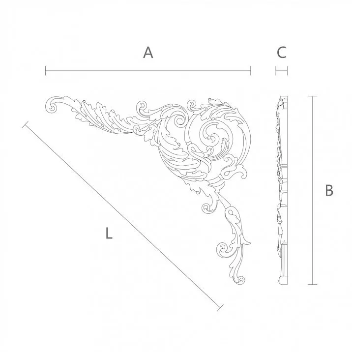 Luxurious Insert N-184R from the Stavros decor store, drawing