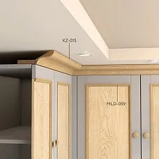 Wooden cornice KZ-015 in interior