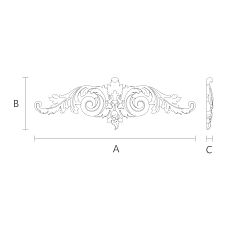Wooden Inlay N-250 for Interior Decoration Drawing