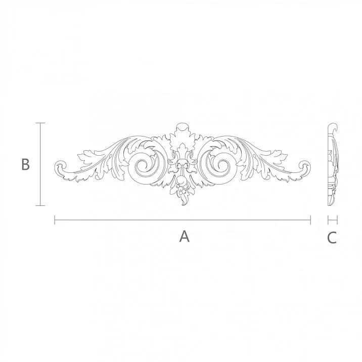 Wooden Inlay N-250 for Interior Decoration Drawing