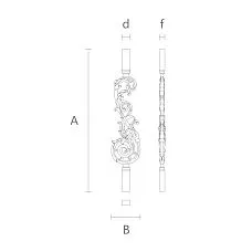 Exclusive balusters for interiors L-034 cheretzh