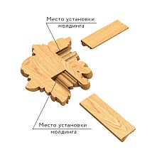 Decorative element N-258-1R &ndash; connection scheme with molding
