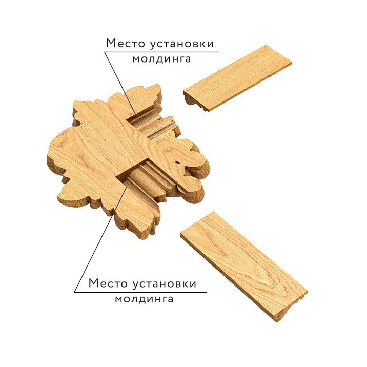 Decorative element N-258-1R &ndash; connection scheme with molding