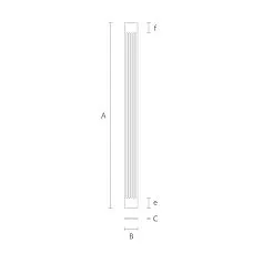 Furniture pilaster PLM-018 in detail drawing