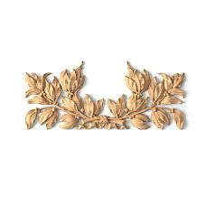 Carved wooden item with a delicate and harmonious floral ornament