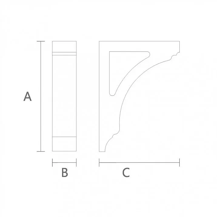 Premium Quality Carved Bracket KR-059 Design