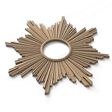 Carved Frame RM-050, round, sunburst, MDF, paintable