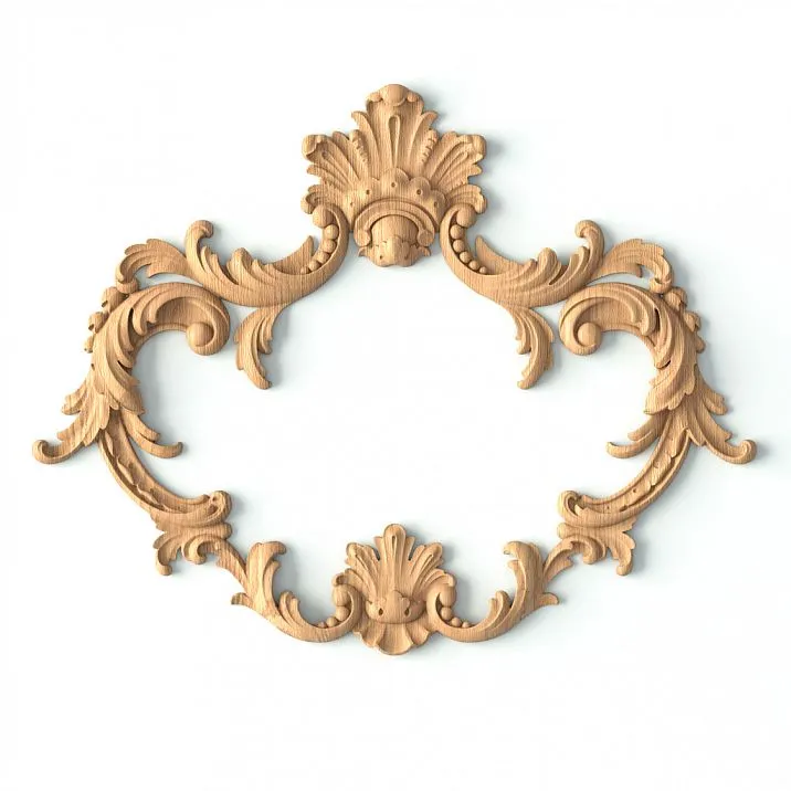 Floral decor for furniture and interiors - carved applique N-463.1